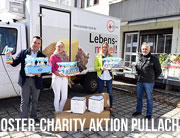 Charity-Osteraktion mit Herz: Falk und Andrea Raudies spenden 5.000 FFP2-Masken sowie Osternester an Bedürftige der Isartaler Tafel in Pullach (©Fopto: W.Breiteneicher/Schneider Press)